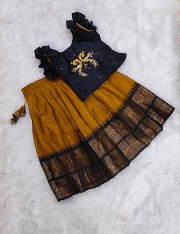 NEW LAUNCING KIDS LEHENGA CHOLI silk Clothing wholesale india
